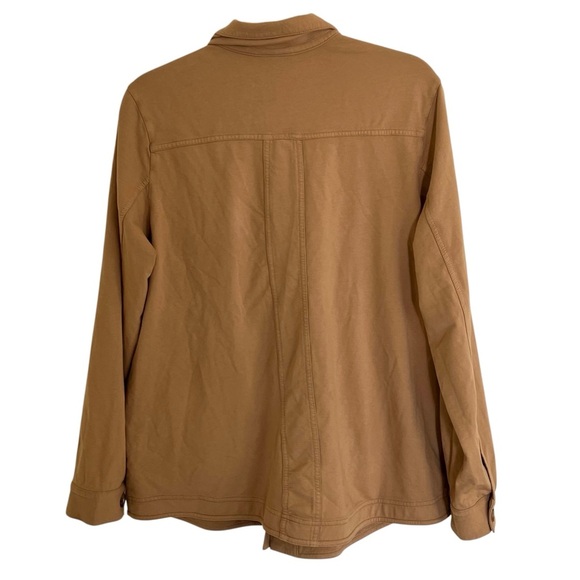 J Jill Tan Knit Modern Barn Jacket Medium - Picture 2 of 12